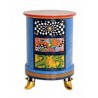 Commode Ronde Orange 3 tiroirs  H60cm Diam.42cm